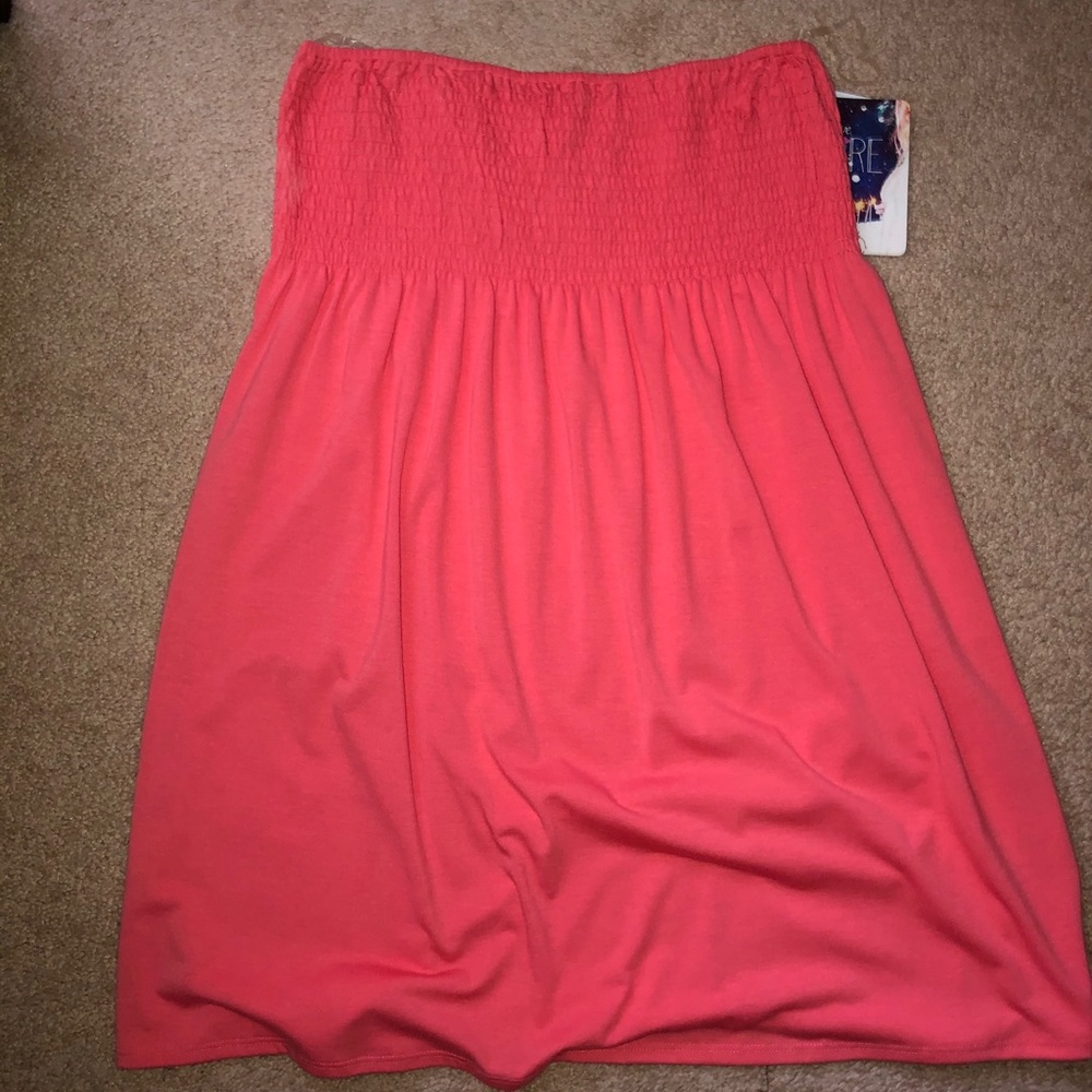 orange pink dress